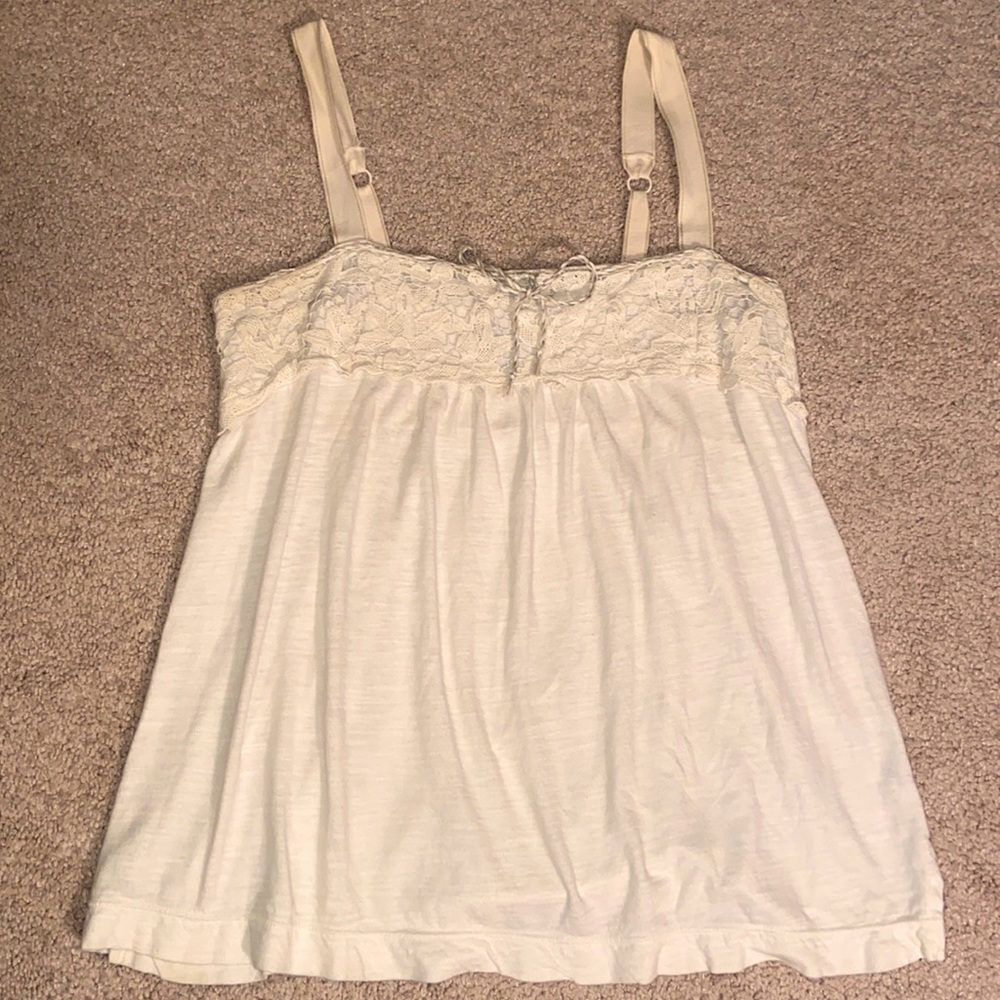 Cream lace tank!